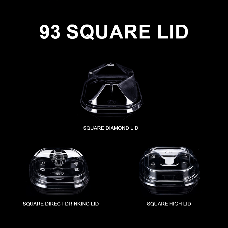 Custom Square PET Disposable Plastic Cups with Lids – Branded Packaging for Beverage Brands - Image 2