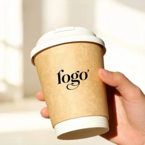 Custom Double-Wall Paper Coffee Cups with Lids | 12oz & 16oz | Eco-Friendly & Branded
