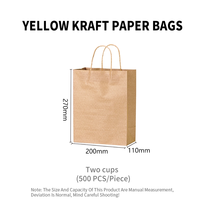 Custom Kraft Paper Bags | Eco-Friendly Takeout Bags with 3D Mockup - 图片 3