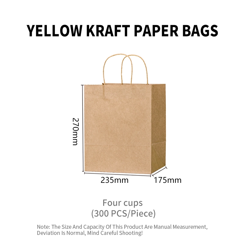 Custom Kraft Paper Bags | Eco-Friendly Takeout Bags with 3D Mockup - 图片 2