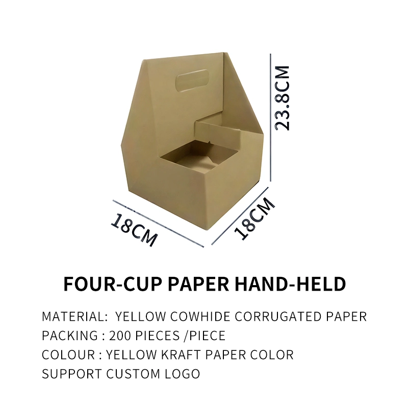 Custom Kraft Paper Coffee Sleeves & Carriers – Eco-Friendly Branding with Our 3D Mockup Tool - 图片 4