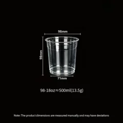 98mm 500ml 18oz 98mm(H)