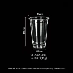 98mm 600ml 20oz 145mm(H)