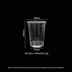 98mm 650ml 22oz 129mm(H)